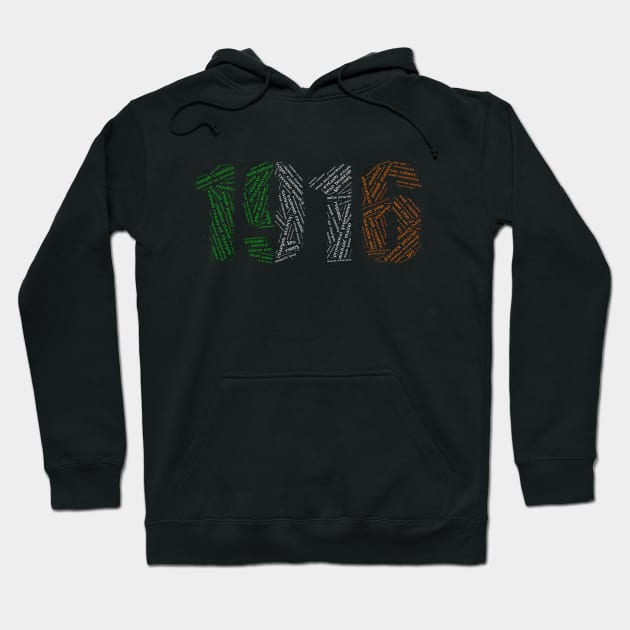 1916 Easter Rising Word Art Hoodie by irelandcalling